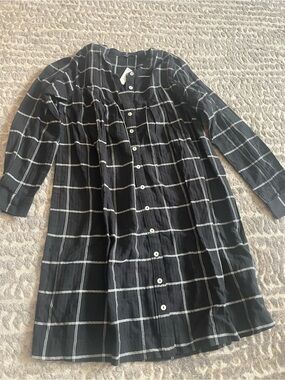 Madewell Black Plaid Button-Front Shirt